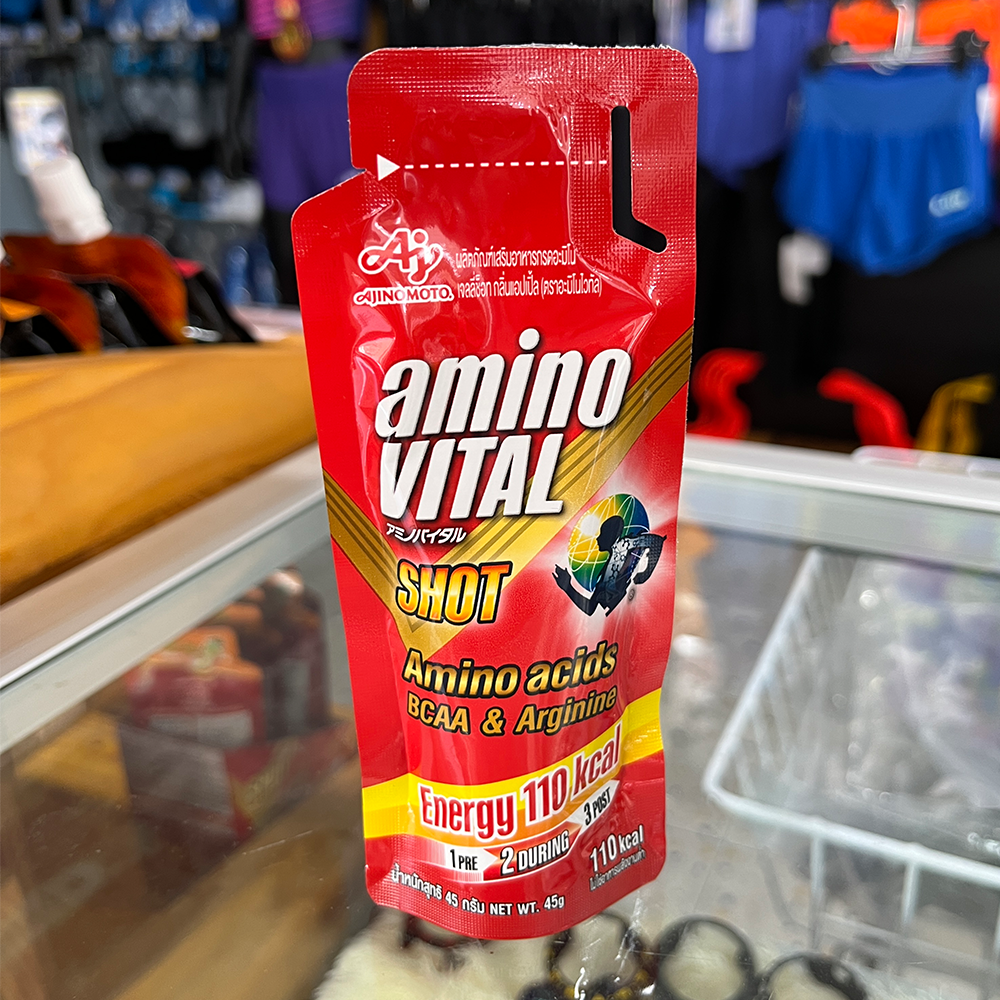 Amino VITAL Amino Acids Gel Shot 45g ให้พลังงาน 110 กิโลแคลลอรี่สำหรับออกกำลังกาย (Z20)