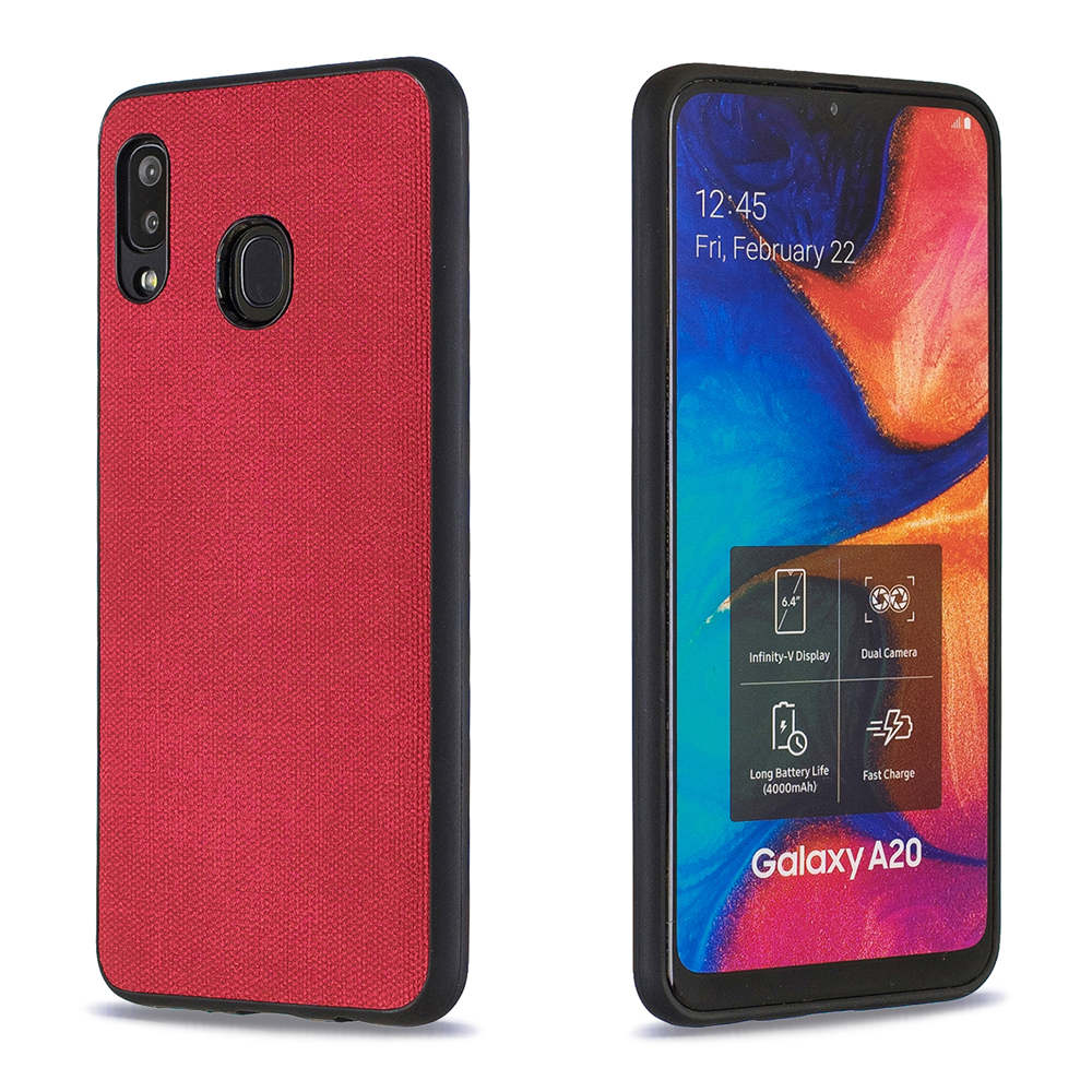 Case Samsung Galaxy A30/A20 #เคสฝาหลังลายผิวยีนส์ Denim TPU+PU Leather