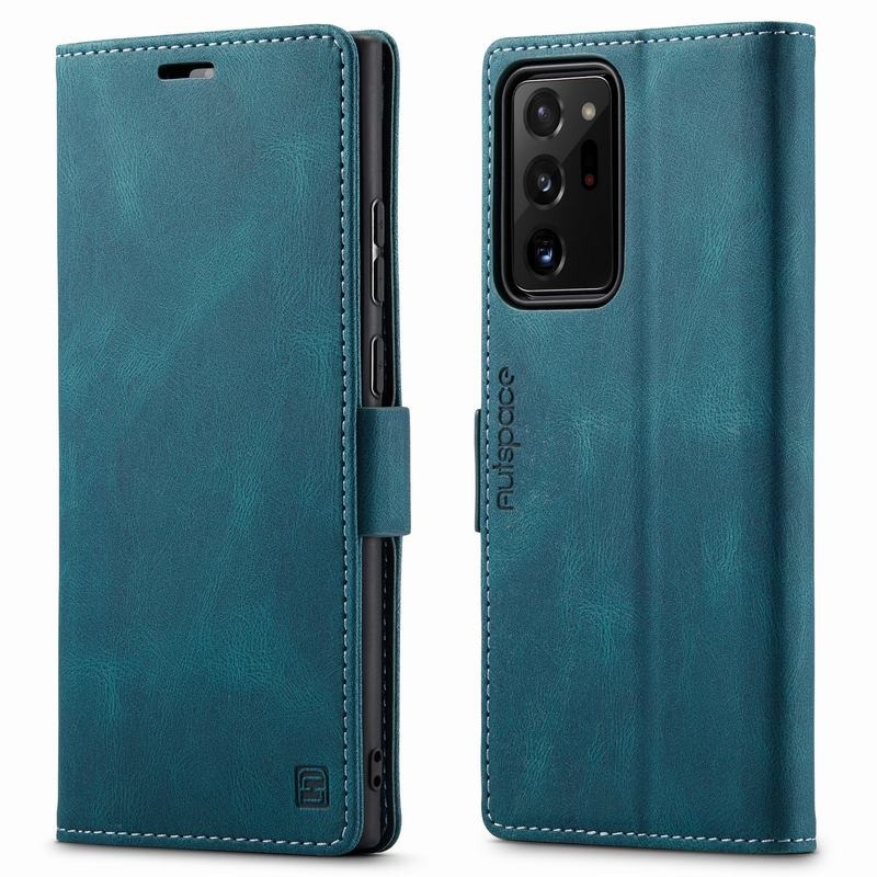 เคส Samsung Galaxy Note 20 Ultra / Note 20 Ultra 5G #เคสฝาพับหนัง PU แบบกระเป๋าสตางค์ AUTSPACE Series RFID Blocking Retro Matte Leather Wallet