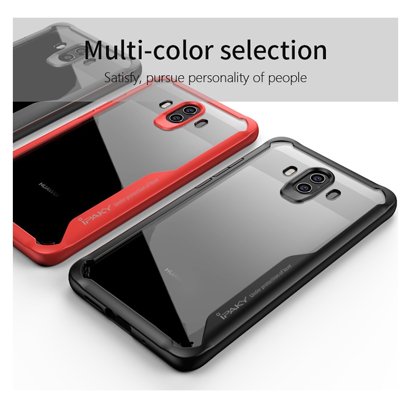 เคส Huawei Mate 10 Pro #เคสฝาหลัง IPAKY Anti-drop Hybrid PC + TPU คุณภาพดีราคาเบาๆสบายกระเป๋า สีเทาเข้ม (พร้อมส่ง)