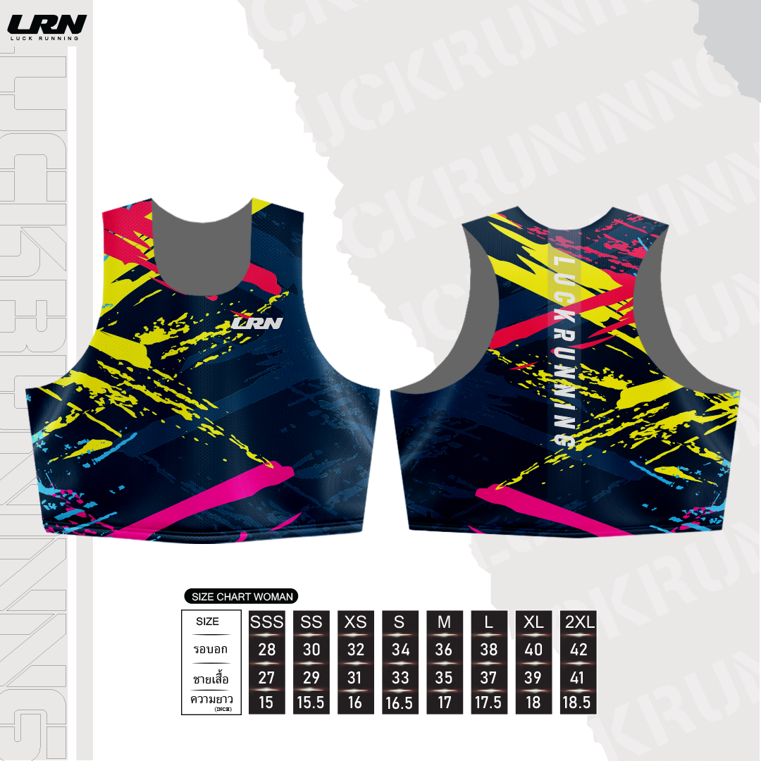 เสื้อกล้าม Crop woman ผ้า Air Flow Plus สำหรับวิ่งมาราธอน (AP17-04)