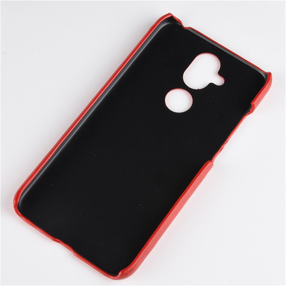 เคส Nokia 8.1 / X7 #เคสฝาหลังพลาสติกแข็งเคลือบหนัง PU ลายผิวลิ้นจี่ Litchi Skin Leather Coated