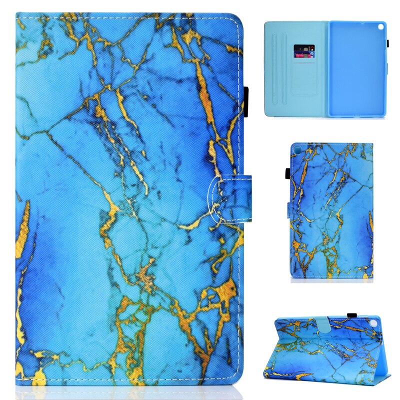 Case Samsung Galaxy Tab S5e SM-T720 #เคสฝาพับหนัง PU พิมพ์ลาย Pattern Printing PU Leather Flip