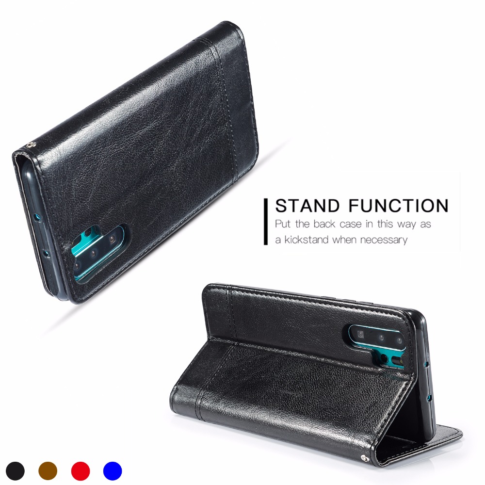 Case Huawei P30 Pro #เคสฝาพับหนัง PU พับตั้งได้พร้อมช่องเสียบการ์ด