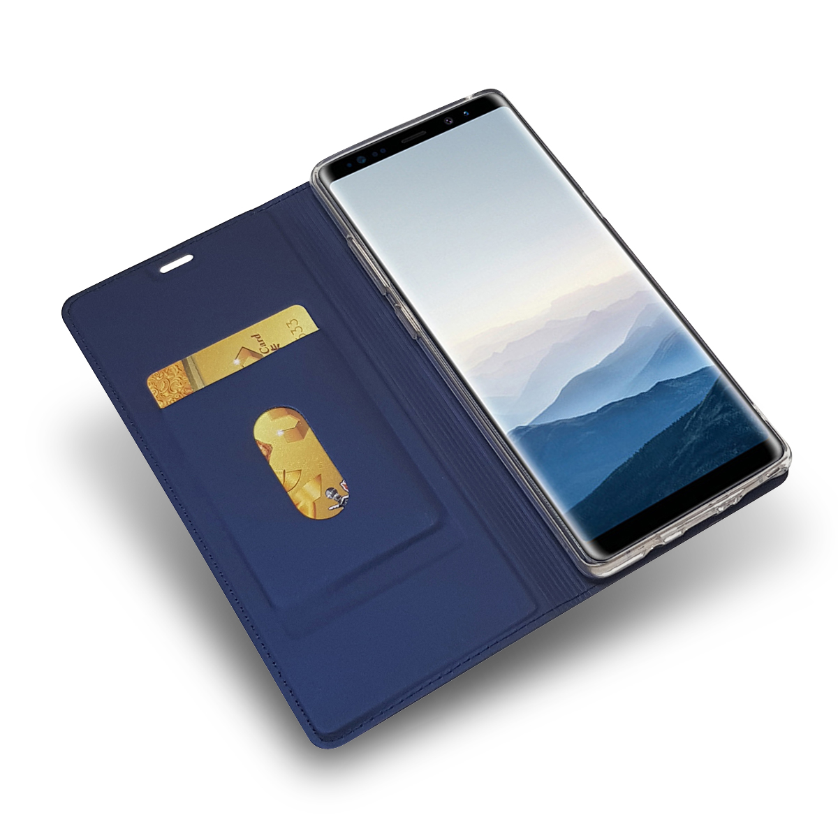 เคส Samsung Galaxy Note 8 #เคสฝาฟับหนัง PU คุณภาพดีพร้อมช่องเสียบการ์ด