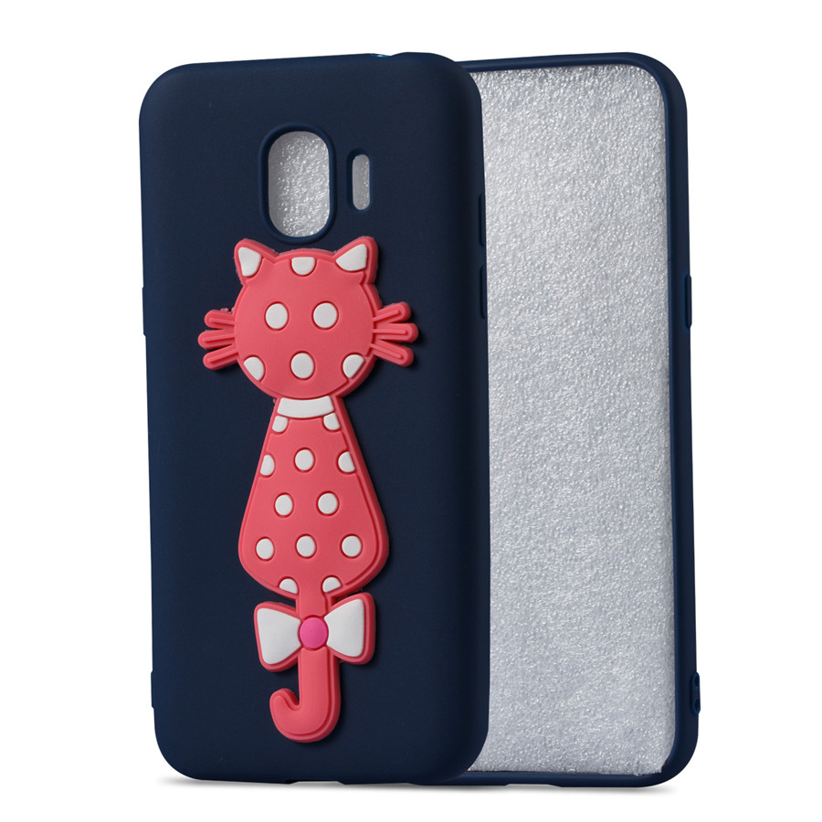เคส Samsung Galaxy J2 Pro (2018) #เคสฝาหลัง TPU นิ่มรูปแมว 3D น่ารักๆ