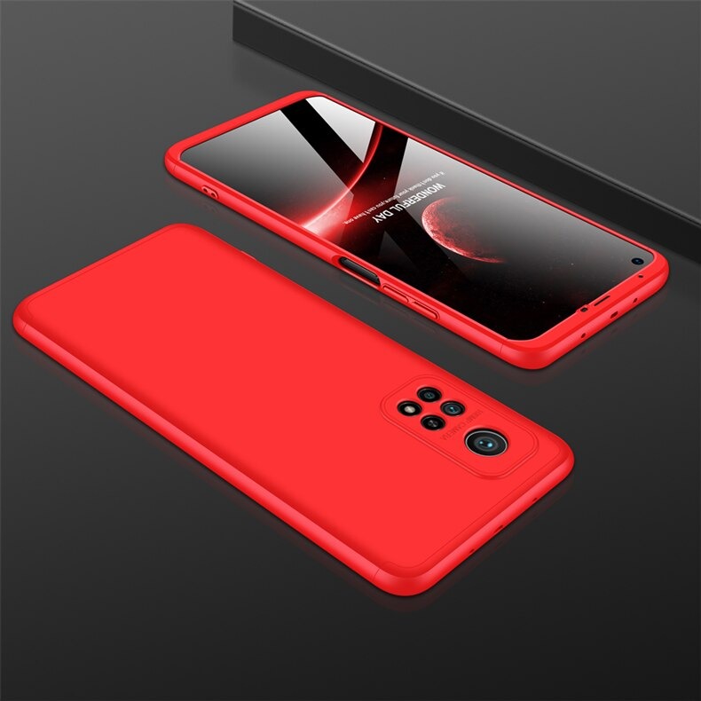 Case Xiaomi Mi 10T Pro #เคสฝาหลังพลาสติกแข็ง Detachable All-wrapped Matte แยกชิ้นได้