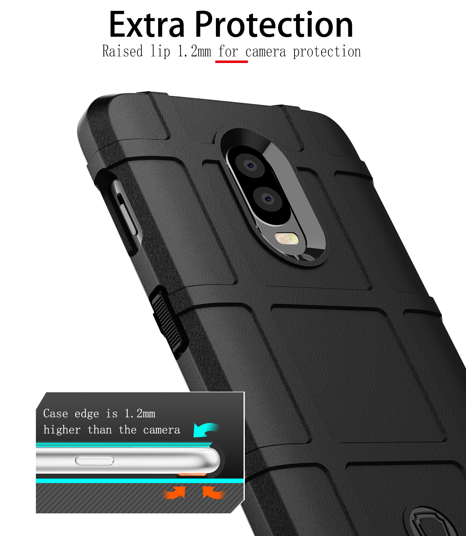 Case OnePlus 6T #เคสฝาหลัง Rugged Shield Series Soft Silicone Shock Absorption Matte กันกระแทก