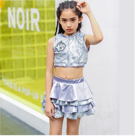 ชุดกระโปรงเด็กหญิง งานเต้นปักเลื่อม