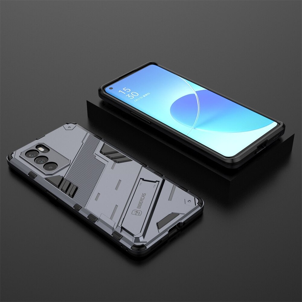 เคส OPPO Reno 6Z 5G #เคสฝาหลังพลาสติก ไฮบริด TPU + Kickstand