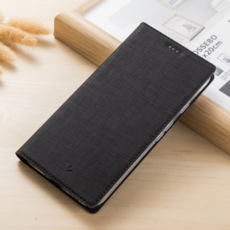 Case Xiaomi Mi Mix 3 #เคสแบบฝาพับหนัง PU Cross Texture Card Holder Leather Style Auto-absorbed คุณภาพดี