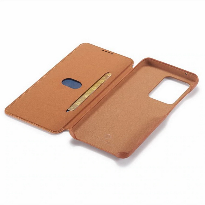 เคส Samsung Galaxy S20 Ultra / S20 Ultra 5G #เคสฝาพับหนัง PU มีช่องใส่บัตร LC.IMEEKE Retro Style Leather Card Holder