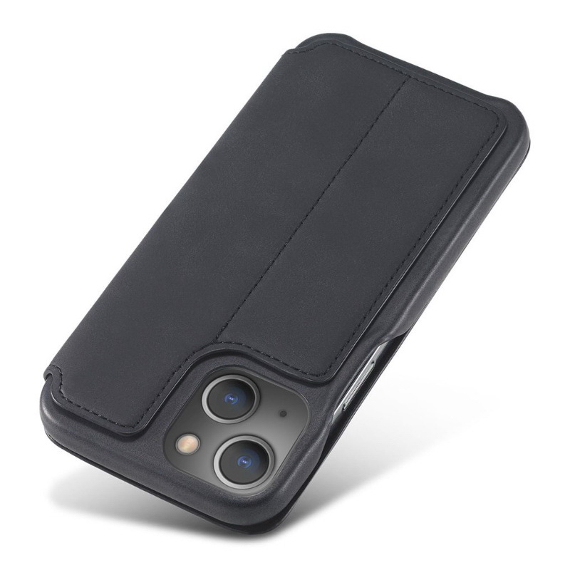Case iPhone 14 #เคสฝาพับหนัง PU มีช่องใส่บัตร LC.IMEEKE Retro Style Leather Card Holder