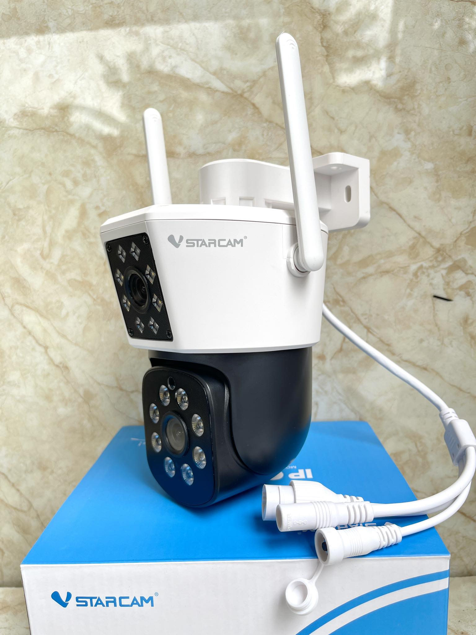 vstarcam Vstarcam กล้องวงจรปิดกล้องใช้ภายนอก(กล้องเลนส์คู่ )มีไวไฟในตัว รุ่นC662DR กันน้ำ/ทนฝุ่น/ทนแดด ใหม่ล่าสุด ขาว