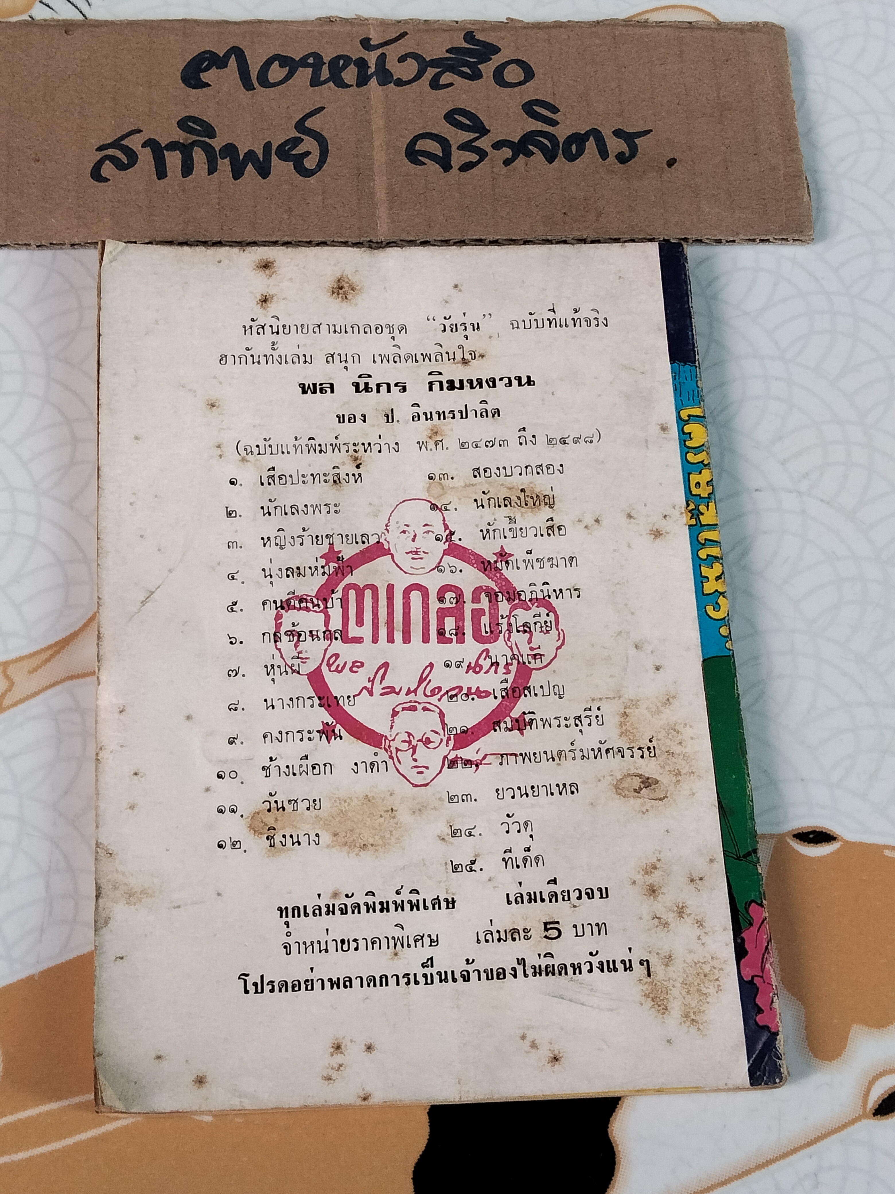 เศรษฐีแห้ว - พล นิกร กิมหงวน ชุด "วัยรุ่น" ปกอ่อน สนพ.บรรณาคาร ราคาปก 7 บ.