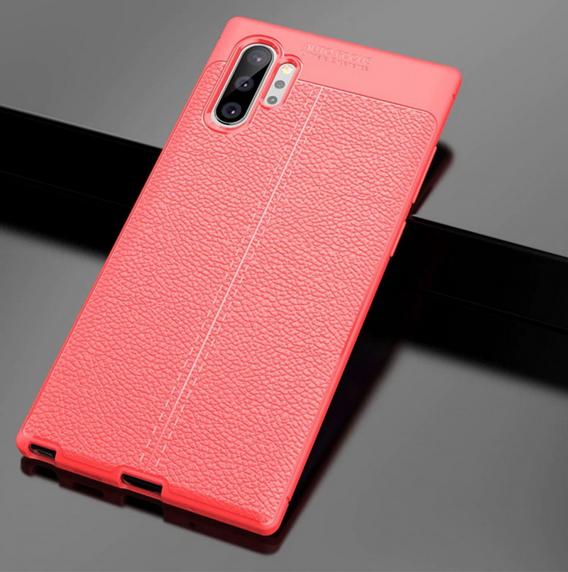 Case Samsung Galaxy Note 10+ #เคสฝาหลัง TPU ผิวลิ้นจี่ช่วยป้องกันลายนิ้วมือและกันลื่นได้ดี