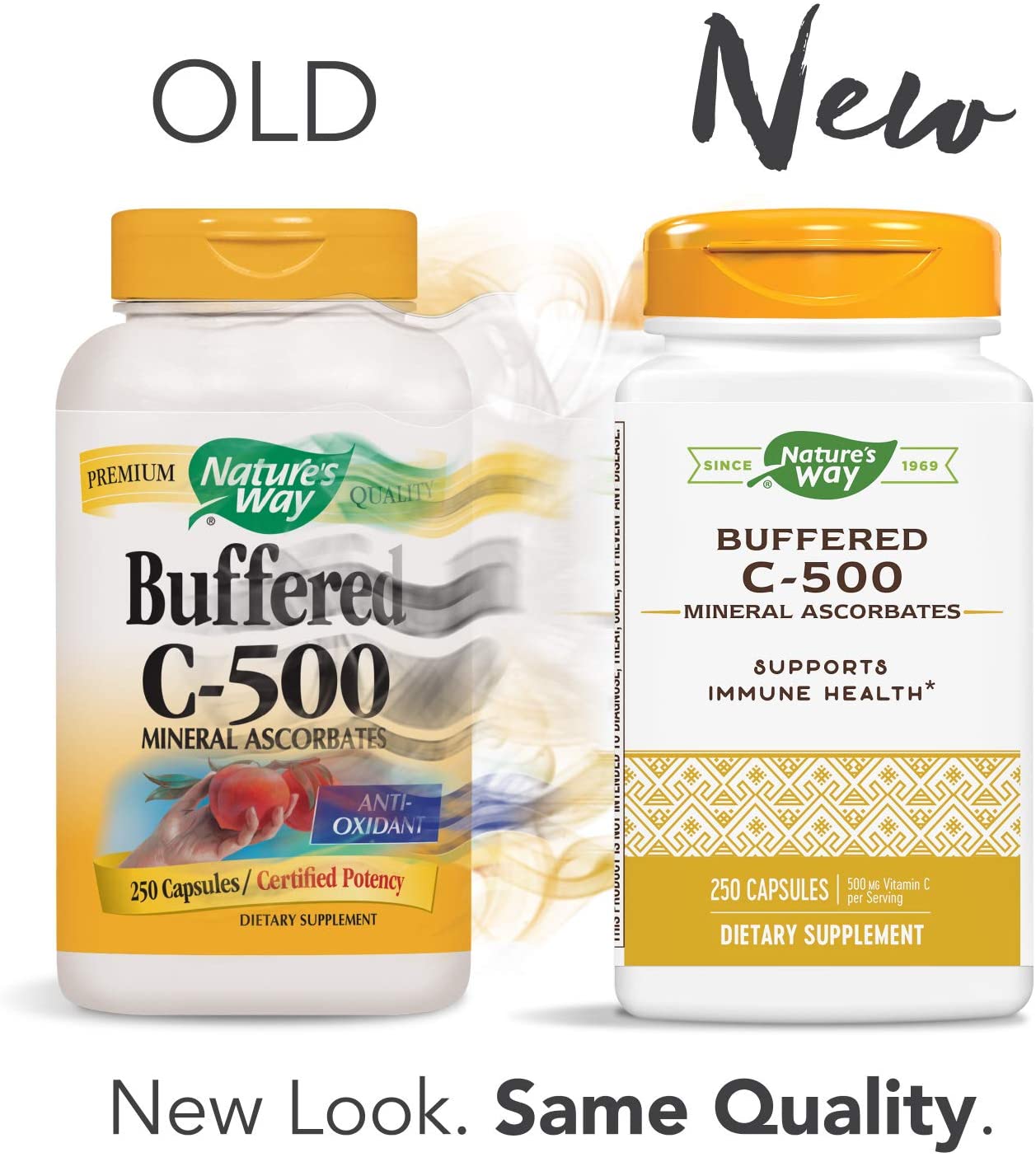 (Pre Order) Nature's Way® Buffered C-500 mg 250 Capsules วิตามินซี สูตรบัฟเฟอร์ ไม่เป็นกรด