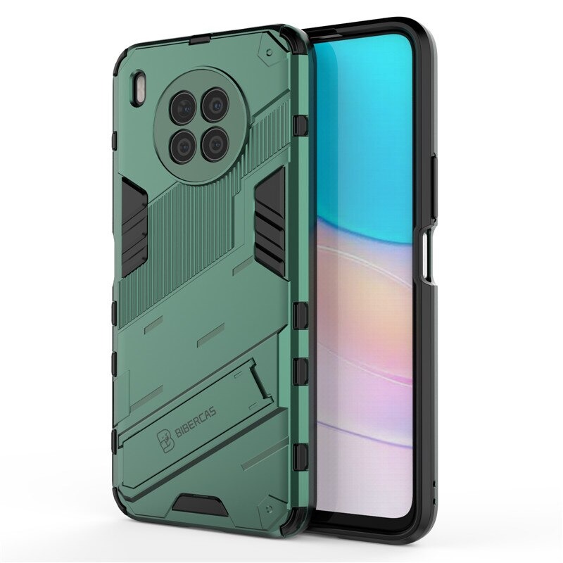 เคส Huawei Nova 8i #เคสฝาหลังพลาสติก ไฮบริด TPU + Kickstand