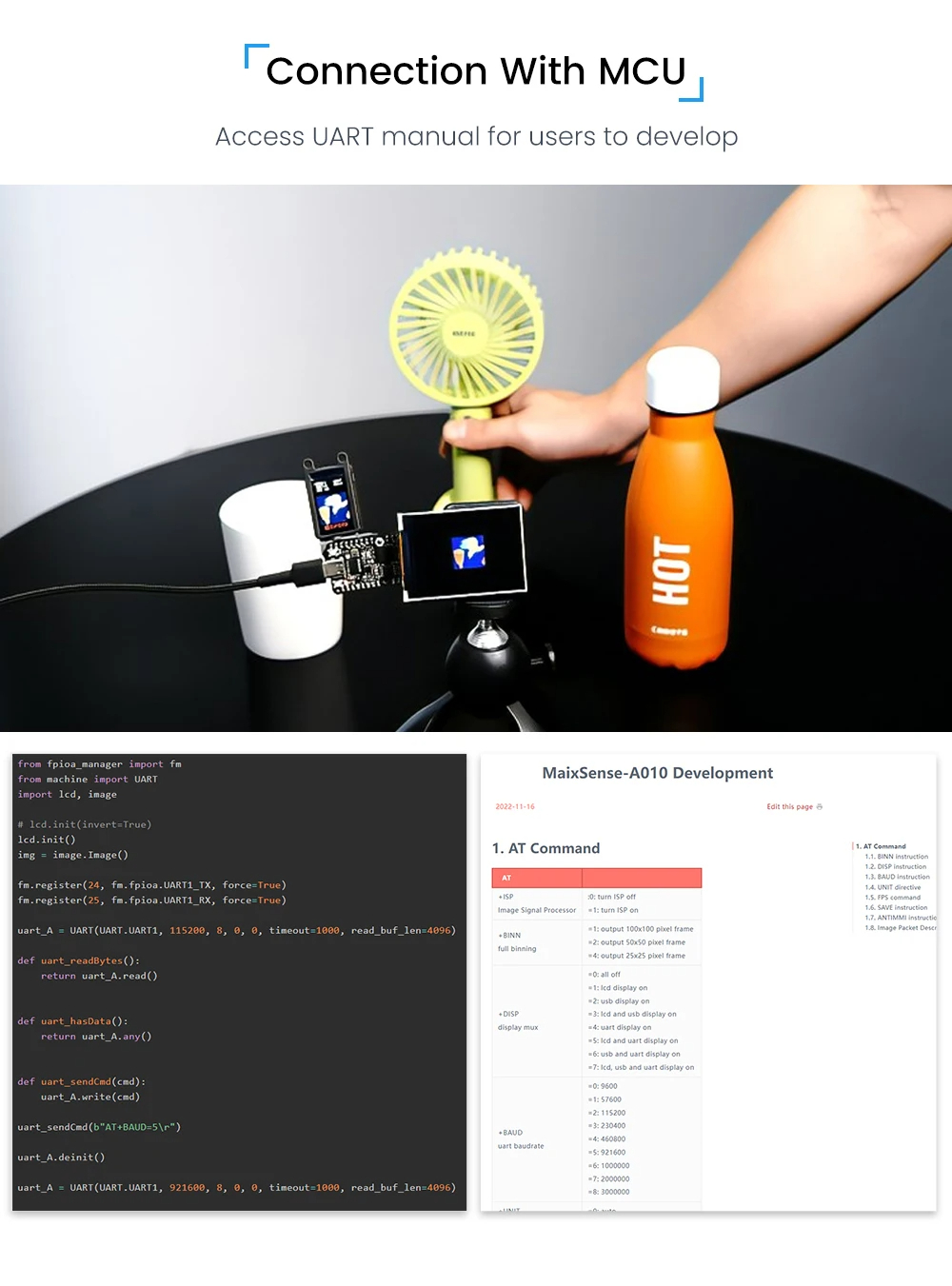 กล้อง MCU & ROS Sipeed maixsense A010/A075V ToF 3D depth vision MS-A010 Lite Suit