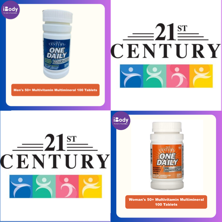 One Daily, Men' s and Woman's 50+ Multivitamin Multimineral 100 Tablets วิตามินรวม 50 ปีขึ้นไป
