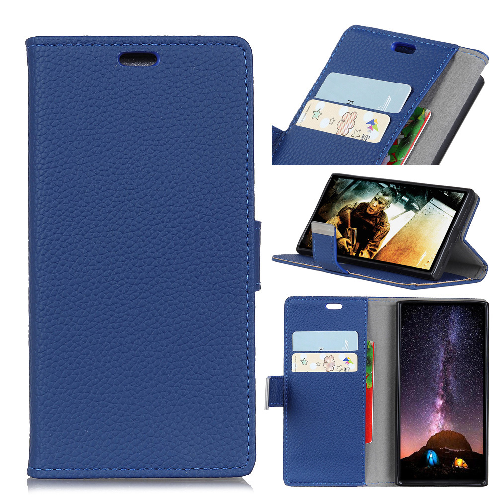 เคส OnePlus 6 #เคสฝาพับสไตล์กระเป๋าสตางค์หนัง PU ผิวลิ้นจี่ ปิดแม่เหล็ก