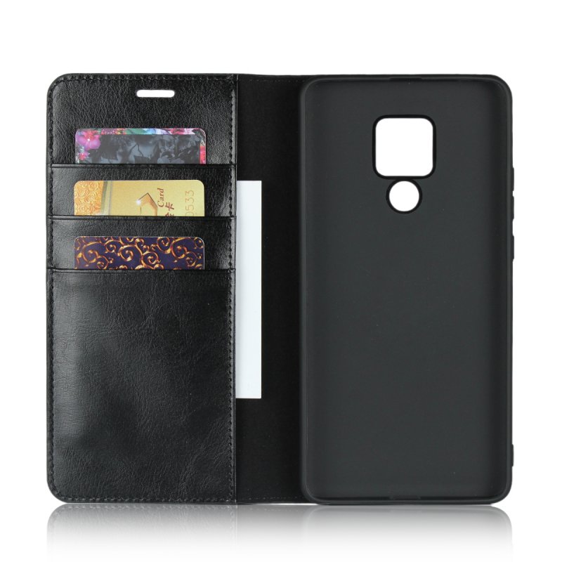 Case Huawei Mate 20 X #เคสฝาพับหนังแท้แบบกระเป๋าสตางค์คุณภาพดี Crazy Horse Genuine Leather Cover