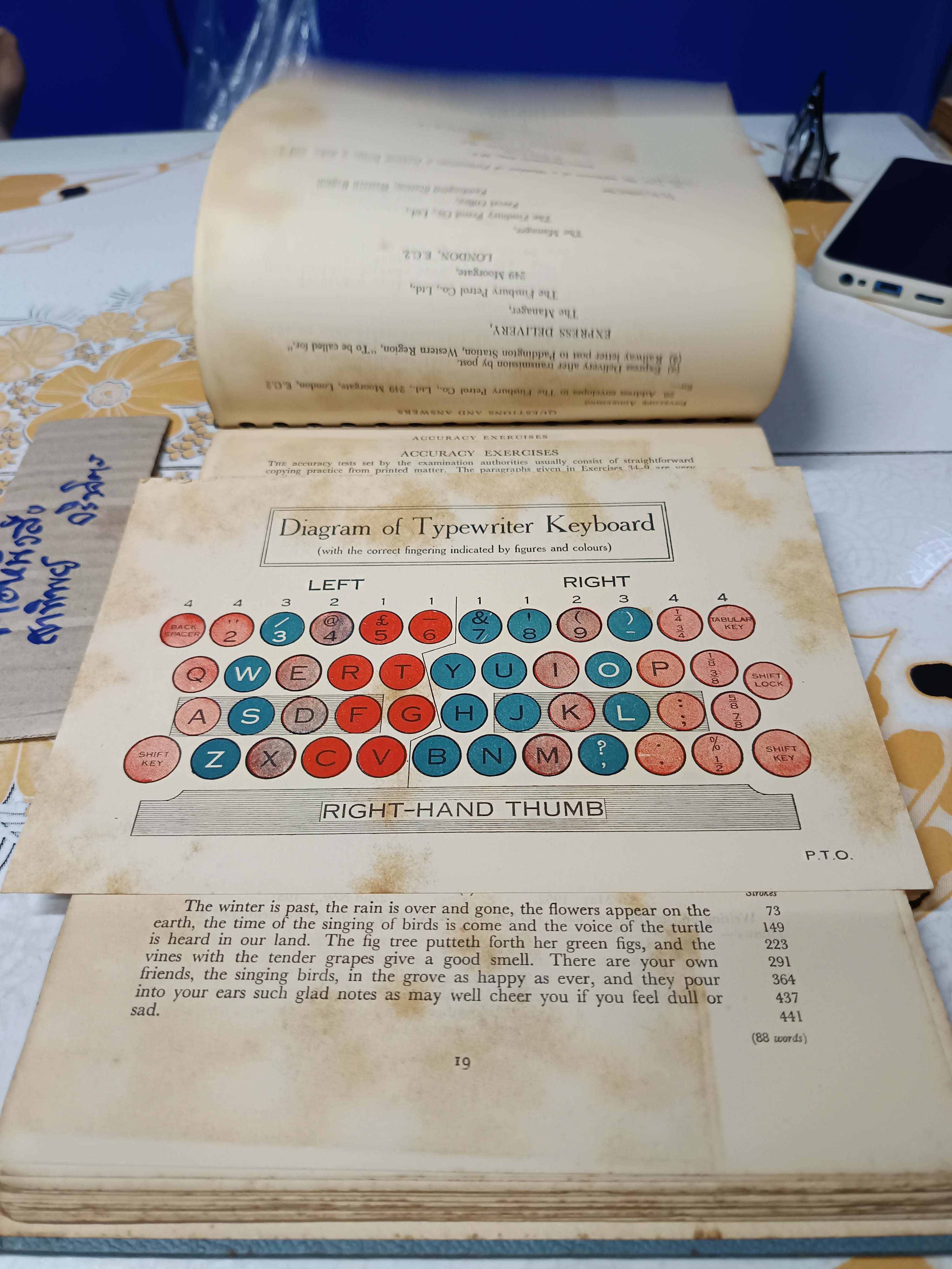 Pitman's commercial typewriting W. & E. Walmsley , 4th edition 1960 ตำราพิมพ์ดีดธุรกิจ , ตำราเก่า ปี พ.ศ 2503