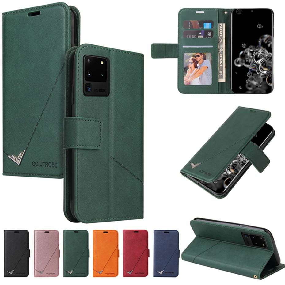 เคส Samsung Galaxy S20 Ultra / S20 Ultra 5G #เคสฝาพับแบบกระเป๋าสตางค์หนัง PU มีช่องเก็บบัตร