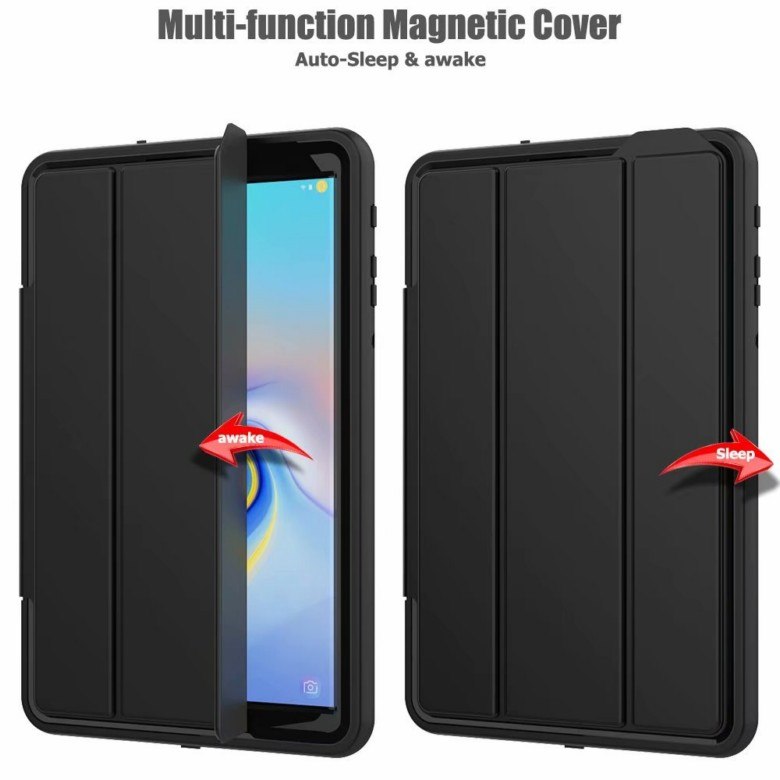Case Samsung Galaxy Tab A 10.5 (2018) T590 T595 #เคสฝาพับสมาร์ทแบบ 3 พับ Tri-fold Stand Leather Smart Protection