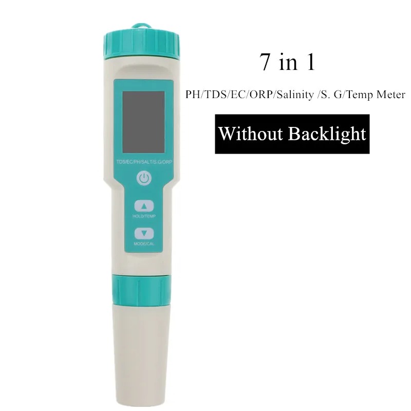 7 in 1 PH TDS EC Salinity ORP S. IP67 Water Quality Tester