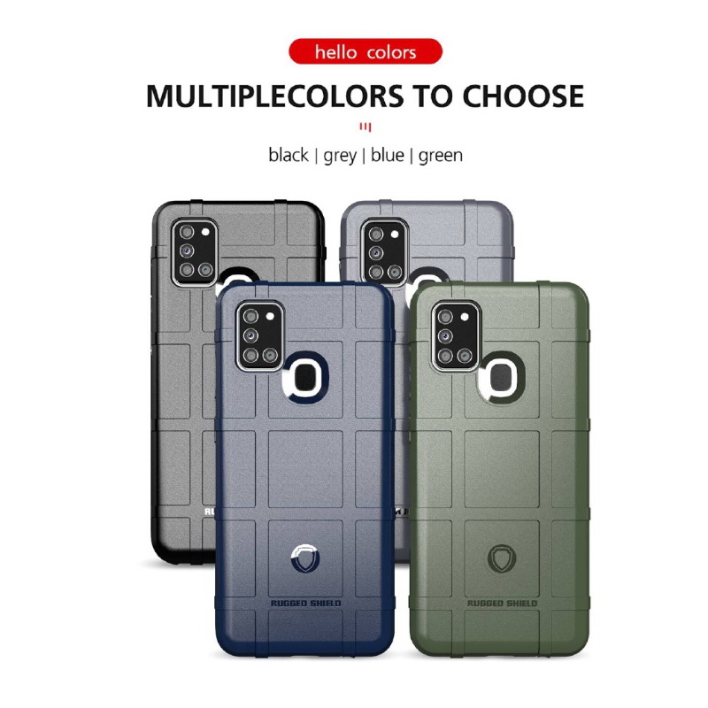 เคส Samsung Galaxy A21s #เคสฝาหลัง Rugged Shield Series Soft Silicone Shock Absorption Matte กันกระแทก