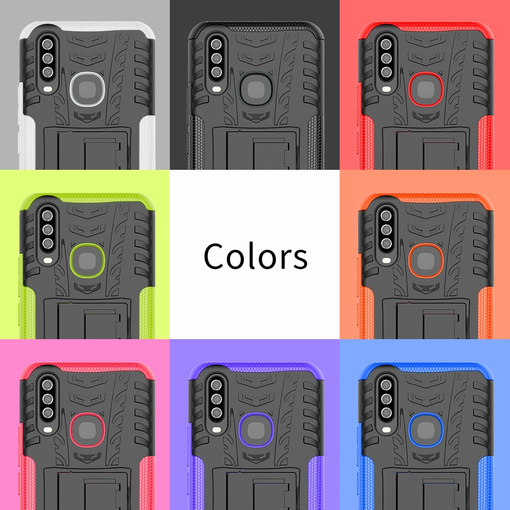 เคส vivo Y12 #เคสฝาหลังพลาสติกแข็งกันลื่น Cool Tyre Pattern Kickstand (PC + TPU)