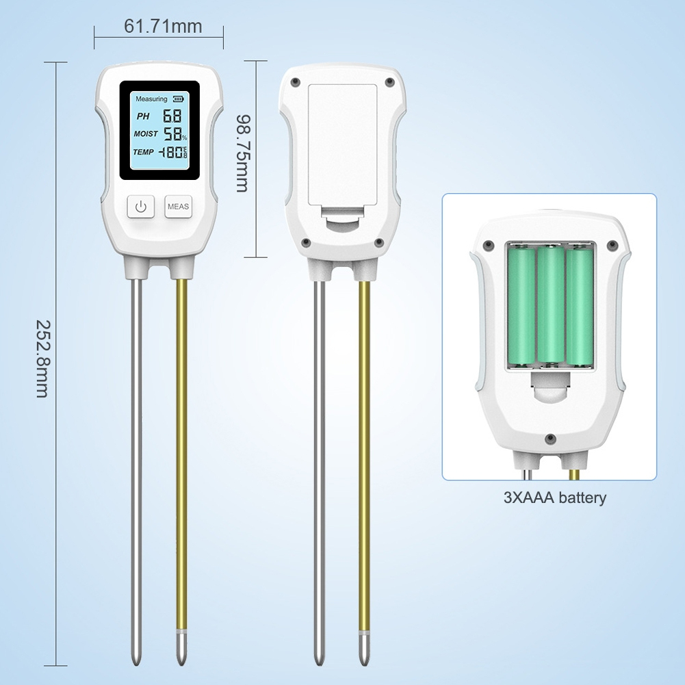 Soil Moisture Test Probe โพรบวัดความชื้นในดิน pH, Temperature, Soil Moisture