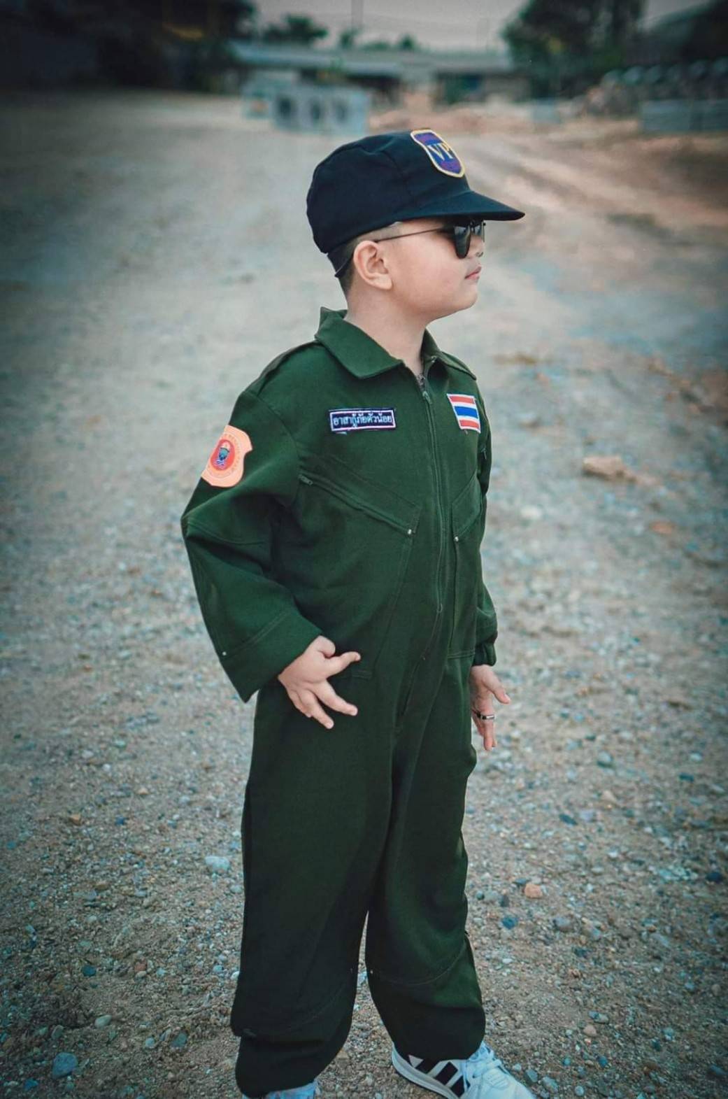 ชุดเด็กอาสากู้ภัยตัวน้อย สีเขียว