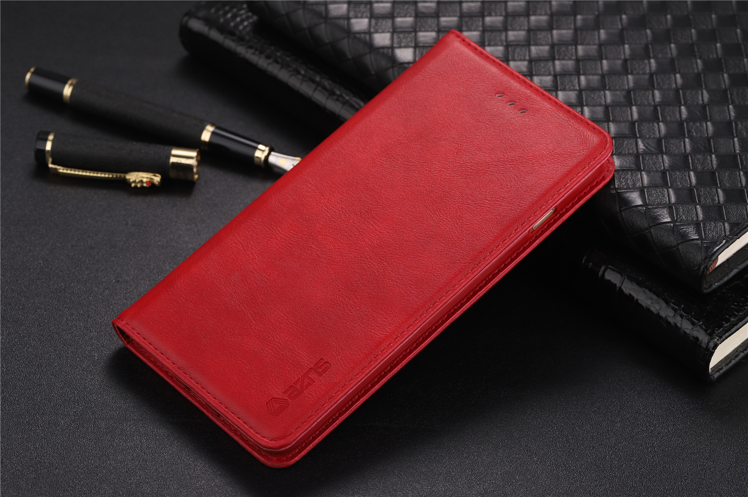 Case iPhone 11 Pro Max #เคสฝาพับ AZNS สไตล์ย้อนหนัง PU มีช่องเสียบการ์ด