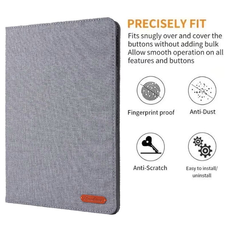Case Samsung Galaxy Tab A 8.0 (2019) SM-T290 T295 T297 #เคสฝาพับหนัง PU ผิวผ้าพับตั้งได้ Cloth Leather Wallet