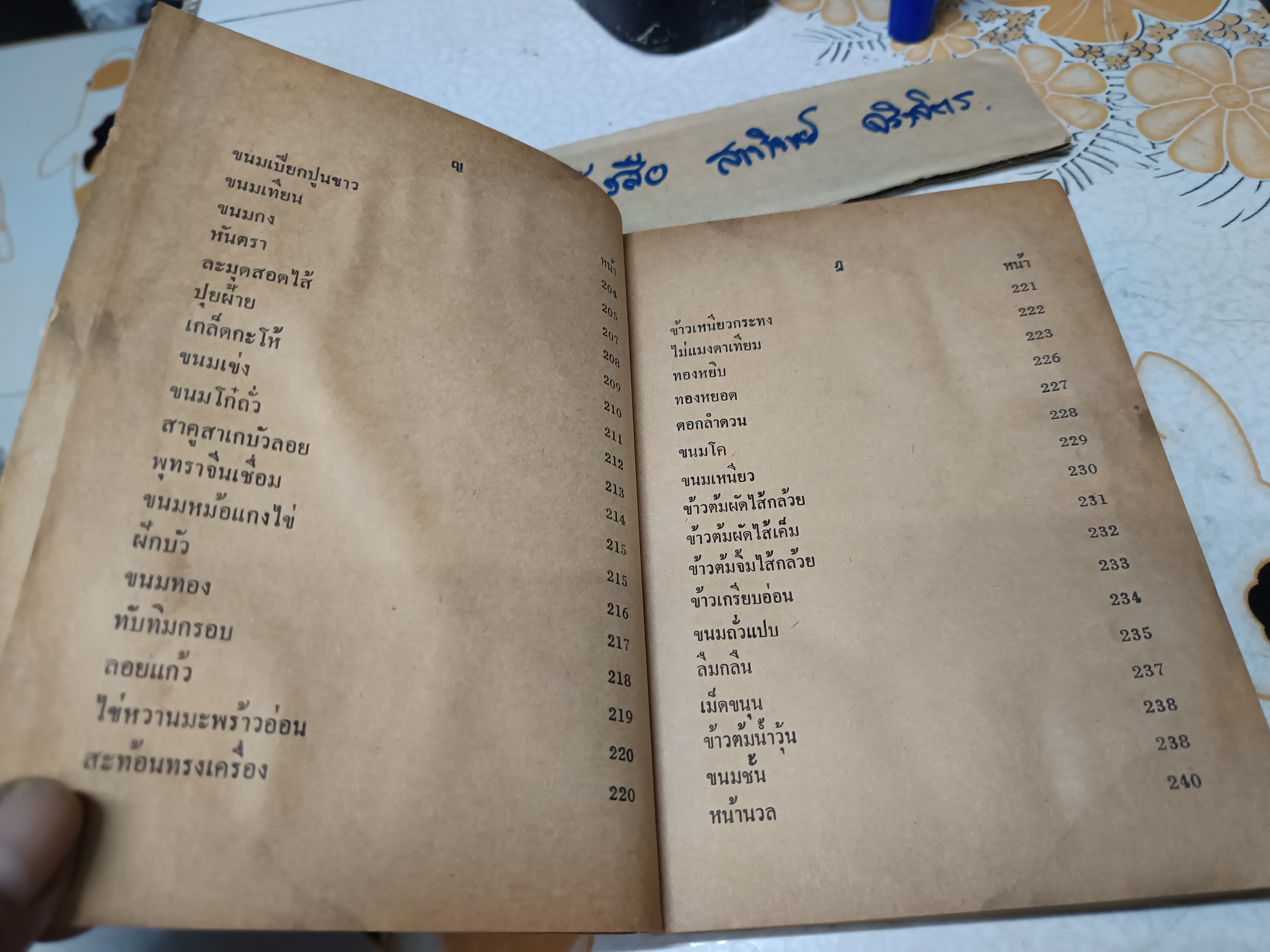 อาหารไทย โดย อ.จรรยา สุบรรณ์ (เล่มเล็ก) ** หนังสือมีคราบน้ำทั้งเล่ม **สินค้าหมด**