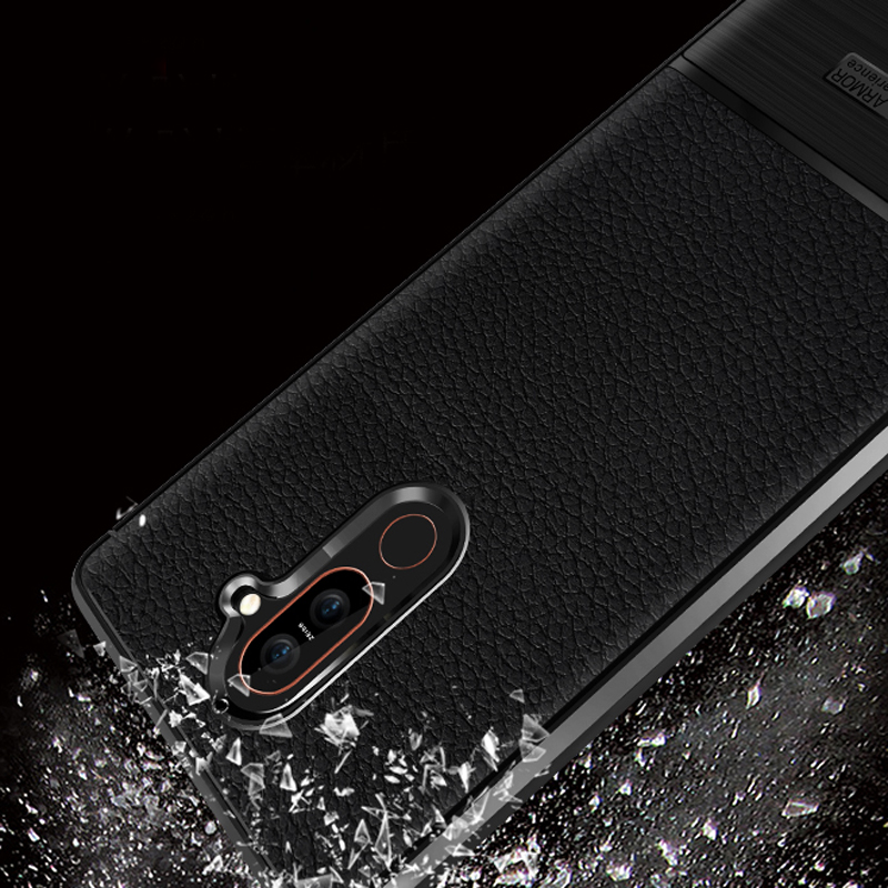 Case Nokia 7 plus #เคสฝาหลัง TPU นิ่มผิวลิ้นจี่กันลื่นคุณภาพดีราคาถูก