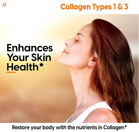 คอลลาเจน Collagen Types 1 and 3 with Peptan + C 240 Capsules (Doctor's Best®)