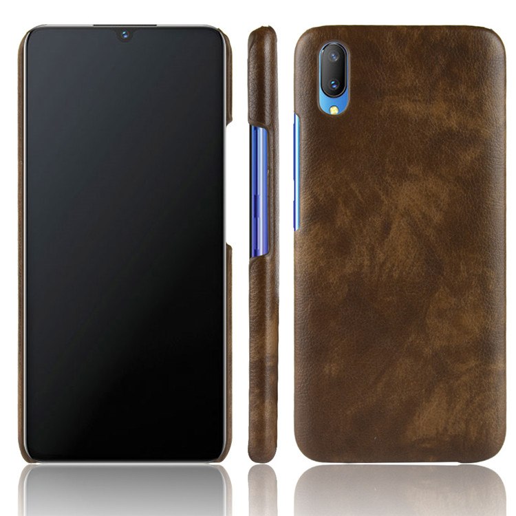 Case vivo V11 / V11 Pro #เคสฝาหลังพลาสติกแข็งเคลือบหนัง PU ผิวลิ้นจี่สีสันสวยงามทันสมัย