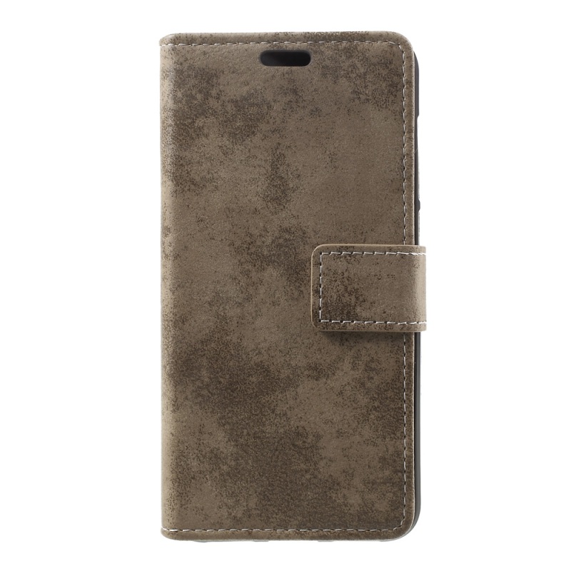 เคส Huawei P30 Lite #เคสฝาพับหนัง PU สไตล์ Retro มีช่องเสียบการ์ด