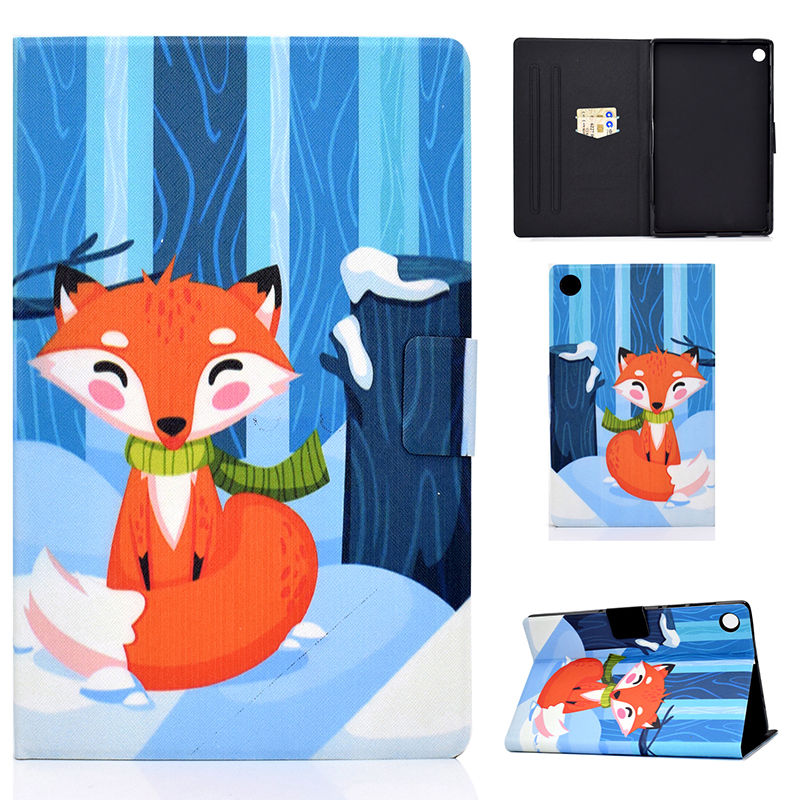 Case Huawei MatePad T8 8 นิ้ว #เคสฝาพับพิมพ์ลายหนัง PU พร้อมที่เก็บการ์ด Pattern Printing PU Leather Tablet Stand Case with Card Storage