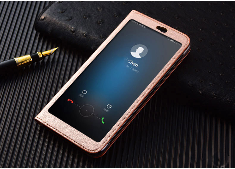 Case Honor 10 #เคสฝาพับหนัง PU ปกช่องวิว Window View Leather Flip Case