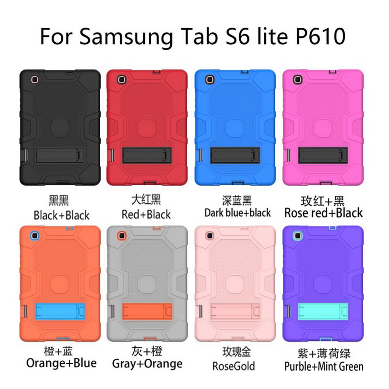 Case Samsung Galaxy Tab S6 Lite 10.4 SM-P610 SM-P615 SM-P617 #เคสฝาหลังกันกระแทก Full Protection Bracket S-pen Slot