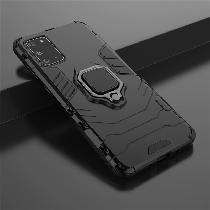 Case Samsung Galaxy S20 FE / S20 FE 5G #เคสฝาหลังพลาสติกแข็ง +TPU Hybrid Case มีแหวนสวมนิ้วโลหะ
