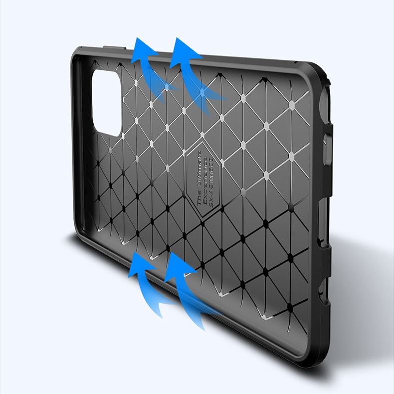 Case Samsung Galaxy Note 10 Lite #เคสฝาหลังนิ่ม Carbon Fiber Anti-drop TPU Protection