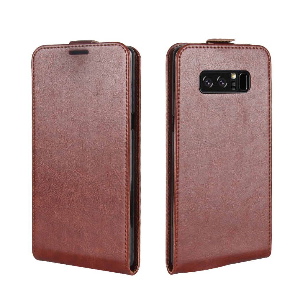 Case Samsung Galaxy Note 8 #เคสฝาพับหนัง PU Crazy Horse แนวตั้ง พร้อมช่องเสียบการ์ด