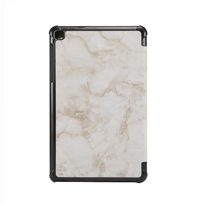 Case Samsung Galaxy Tab A7 Lite 8.7" T220 T225 #เคสฝาพับปกสามพับลายเนื้อหินอ่อน Marble Texture Tri-fold PU Leather + PC Stand Tablet Shell
