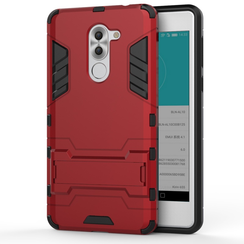 เคส Huawei GR5 2017 #เคส Hybrid PC + TPU Rotary Kickstand เท่ๆ สีเทา- สินค้าพร้อมส่ง