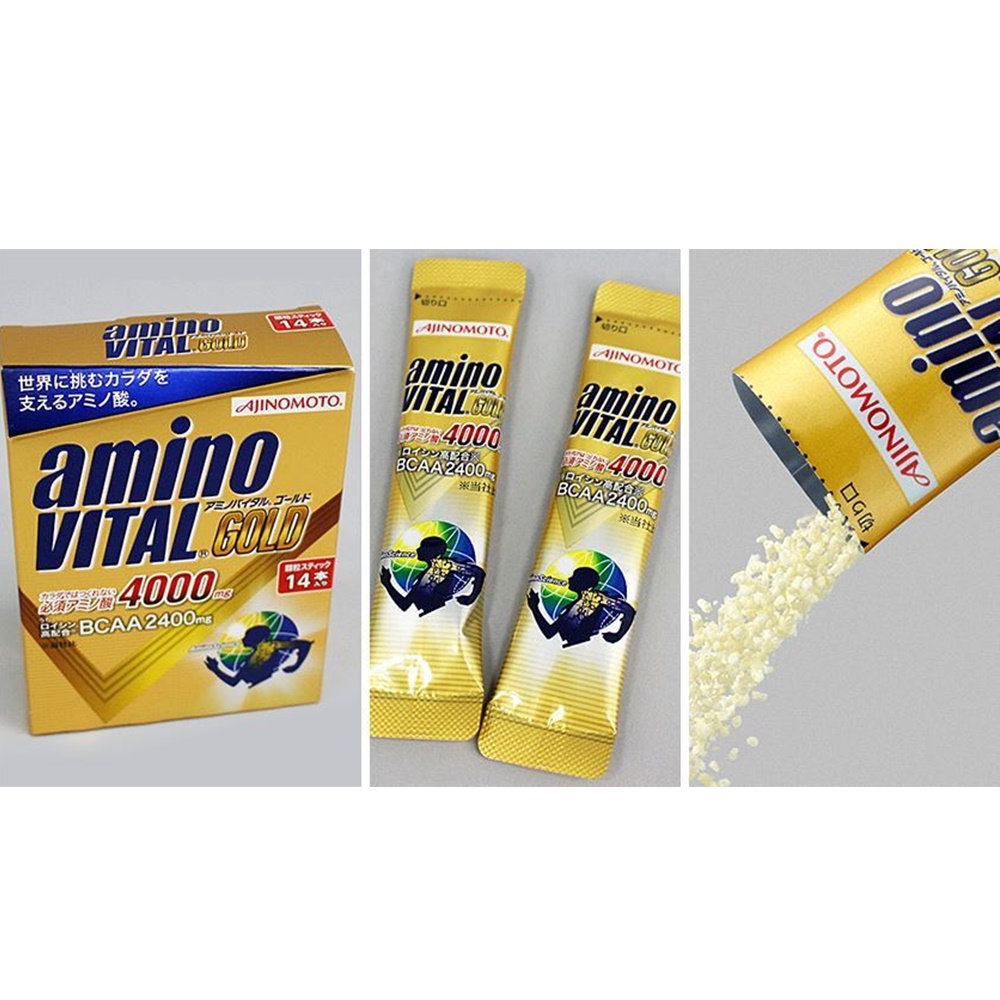Amino Vital GOLD Amino Acid 4000mg BCAA 4.7×30 อะมิโน วิเทล ซ่อมแซมกล้ามเนื้อได้หลังการแข่งขันอย่างรวดเร็ว (Z12)